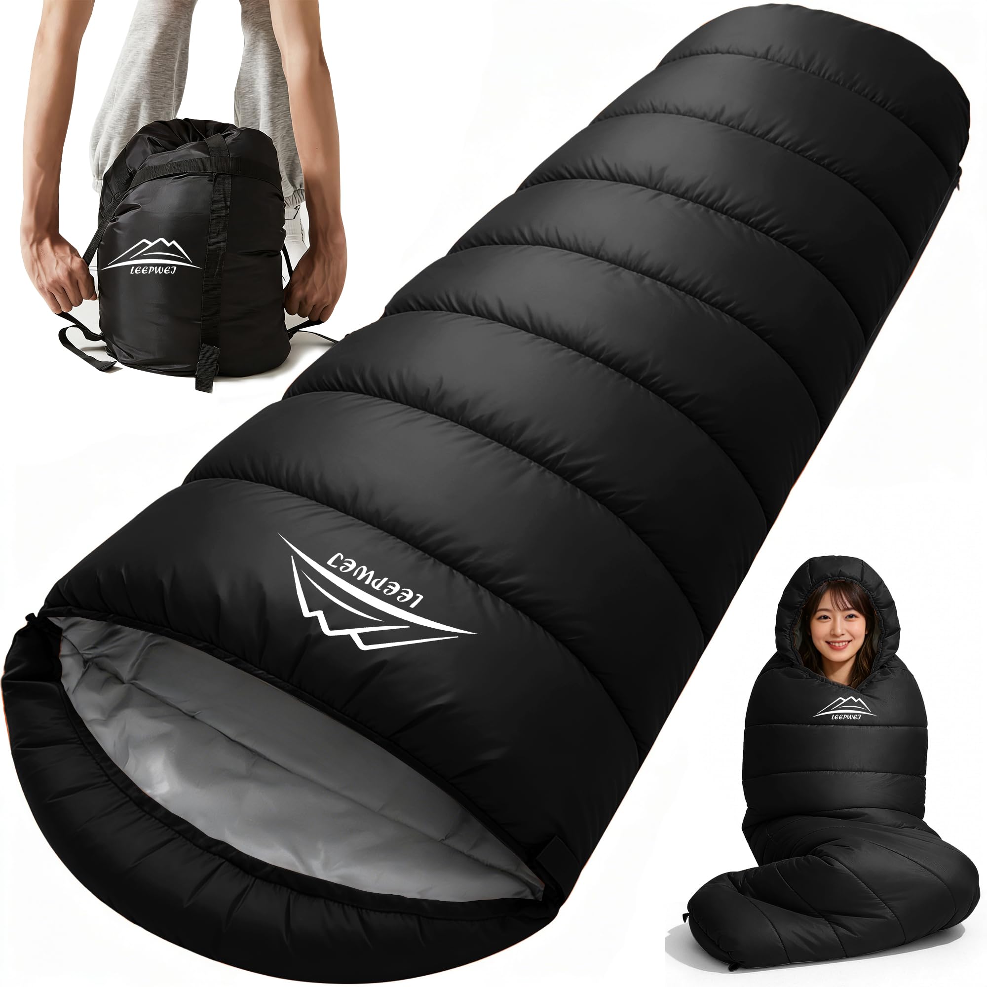 

LEEPWEI Sleeping Bag for Autumn/Winter (2026 Upgraded Version) - Compact, Lightweight, with Inner Sheet, Ideal for Camping, Outdoors, Emergency Prepar