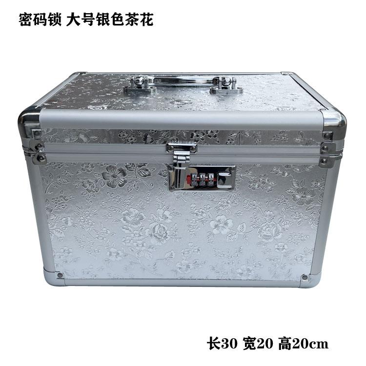Large steel-reinforced cosmetic case with aluminum alloy frame,double-layer portable toolbox for foot bath tools