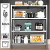 ZISIZ 4-Tier Heavy-Duty Floor Standing Storage Shelf