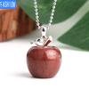 Naturlig krystall eple anheng sommer perle kjede halskjede kvinners europeiske og amerikanske mote