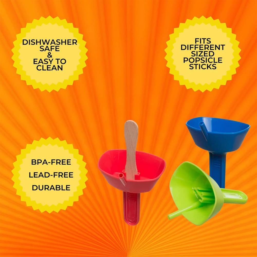 4pcs Drip-Proof Popsicle Rack Spill Proof Ice Pop Holder with Straw Suit Different Ice Cream Sticks Kids Frozen Treats Holder