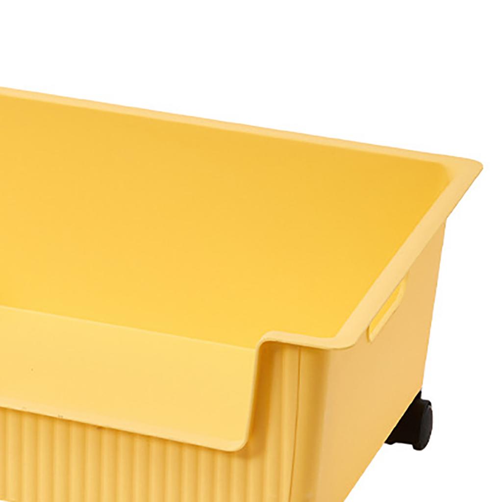 Plastic Book Storage Box Pulley Design Easy To Move Large Capacity Classroom Organizing Bins for