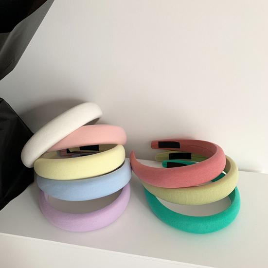 Versatile Headband Comfortable Fit Candy Color Thick Sponge Hair Hoop Daily Wear Makeup Hair