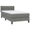 Maison Exclusive - Bettlattenrost mit Matratze Dunkelgrau 100x200cm Stoff