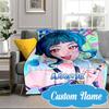 Custom Name KPop Cartoon Blanket bed sofa Blanket Flannel Blanket for Camping, Hiking, Picnic Essentials,gift for Fan family