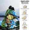 Neighbor Totoro Adventure Flannel Blanket Super Soft Warm Cozy Blanket For Sofa Bed Office Travel Allseason Home Decor Gift
