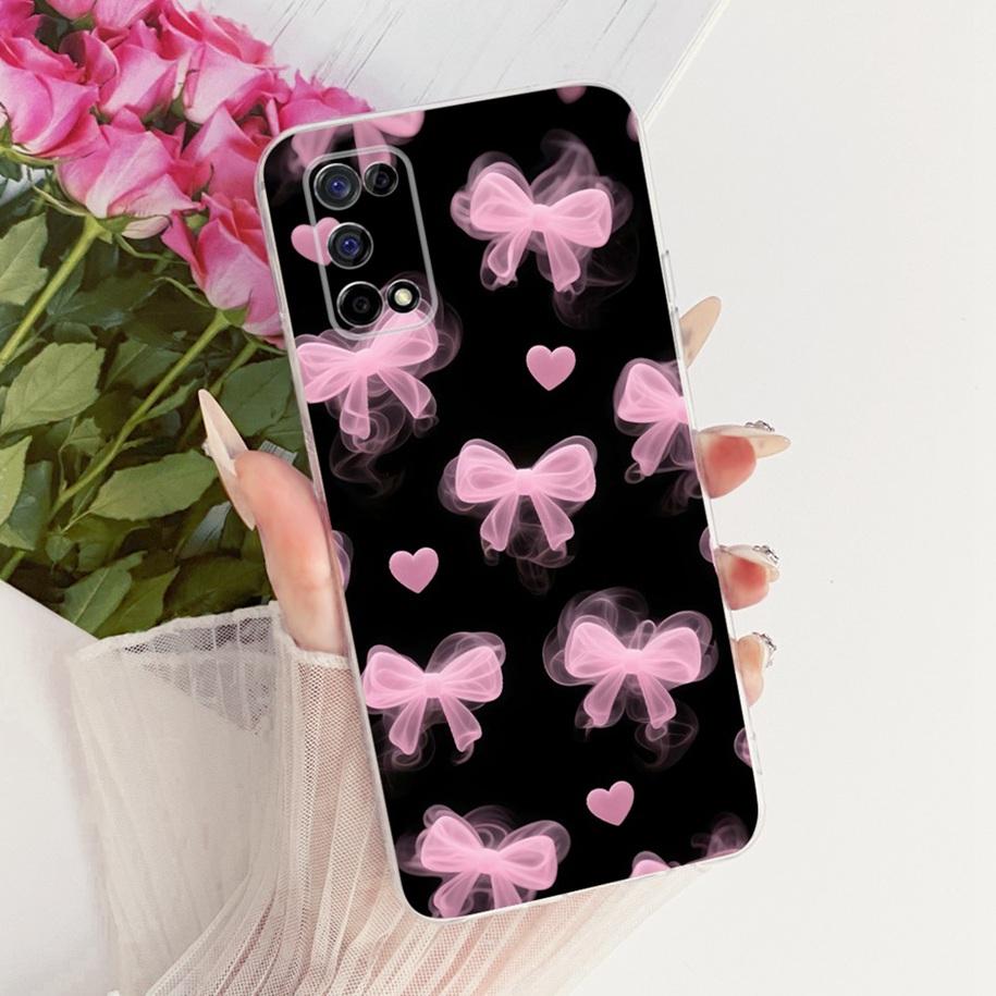 Für Realme 7 5G Hülle Narzo 30 Pro 5G Cover RMX2111 Neues Mode Blumenmuster Weicher Silikon Bumper Für Realme V5 Q2 Fundas Coque