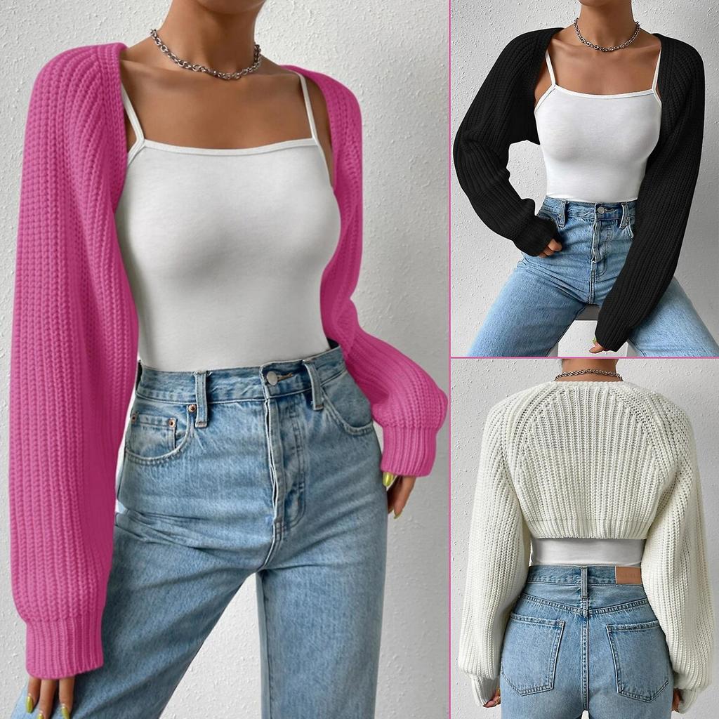 Simple Short Sweater Cardigan without Button Skin-Friendly Comfy Warm Clothing Gift for Birthday
