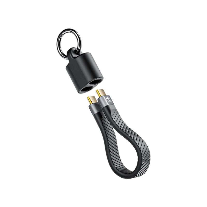 Portable USB C Keychain Charging Cord 10Gbps Data Transfer 8K/4K Display Universal Compatibility for Laptops Phones