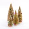 Decorazione da tavolo Piccolo albero di pino Neve Gelo Colorato Ago di pino in polvere Mini albero di Natale