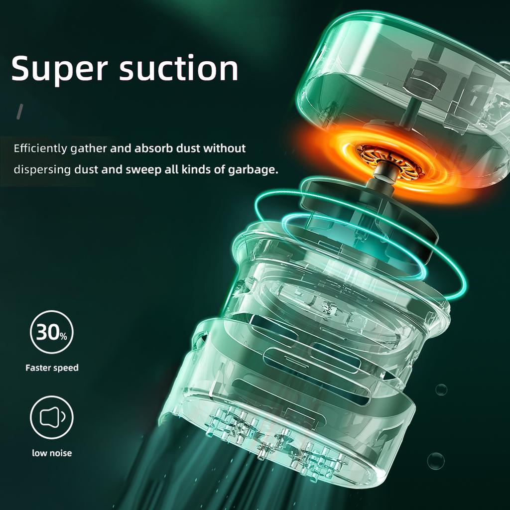 Mini Desktop Vacuum Cleaner Portable Cordless Table Dust Sweeper Battery Operated for Cleaning Dust Crumbs Hairs Scraps