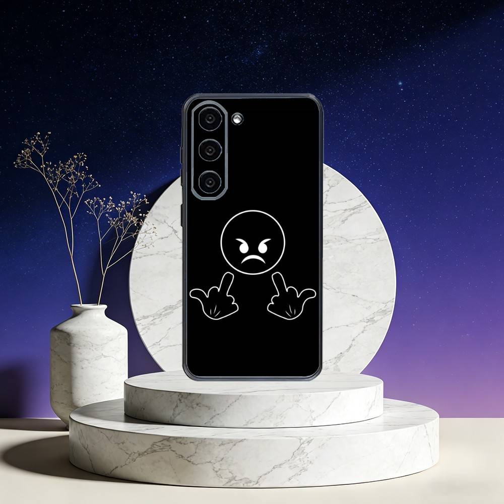 

Funny M-Middle Finger Phone Case For Samsung Galaxy A73,A72,A71,A70,A53,A52,A51,Others Soft Black Cover Samsung a41