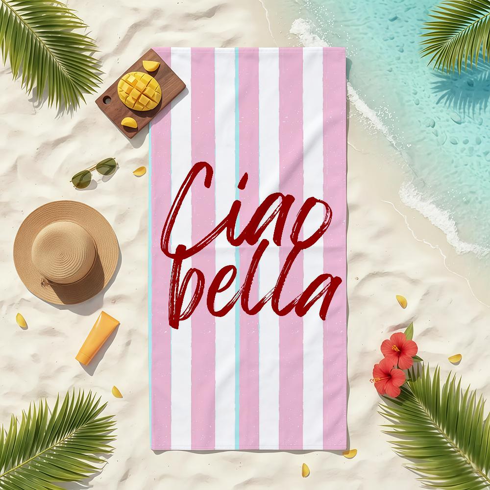 C-Ciao Bella Striped Towel Soft Pool Gift For Travel Gym Shower Camping Quick Dry Sports Beach Towels