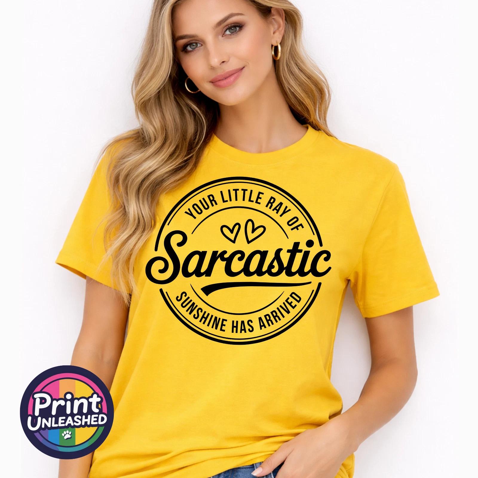 Sarcastic Sunshine Tee Funny Slogan Sassy Ray Of Sunshine T-Shirt Unisex S-2XL S