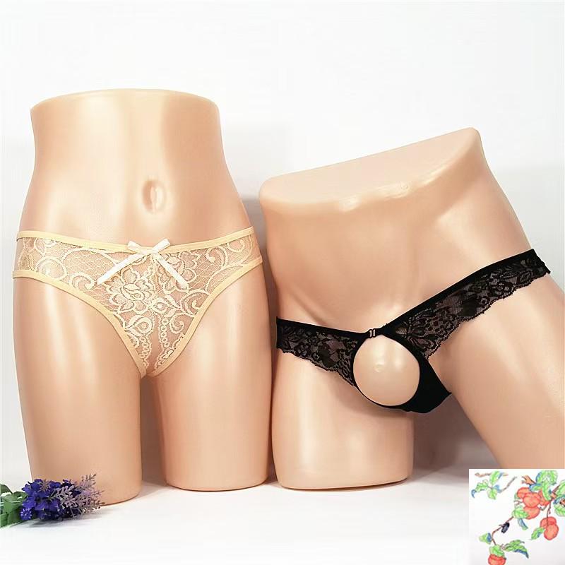 Flirty Couples Underwear - Matching Fun & Playful Designs with Open Crotch Feature.