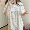 Sweet girl shaved ice bear pajamas women's summer short-sleeved shorts cute doll collar suit student dormitory loungewear