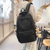 Solid Color Student Schoolbag Women's Large Capacity Backpack