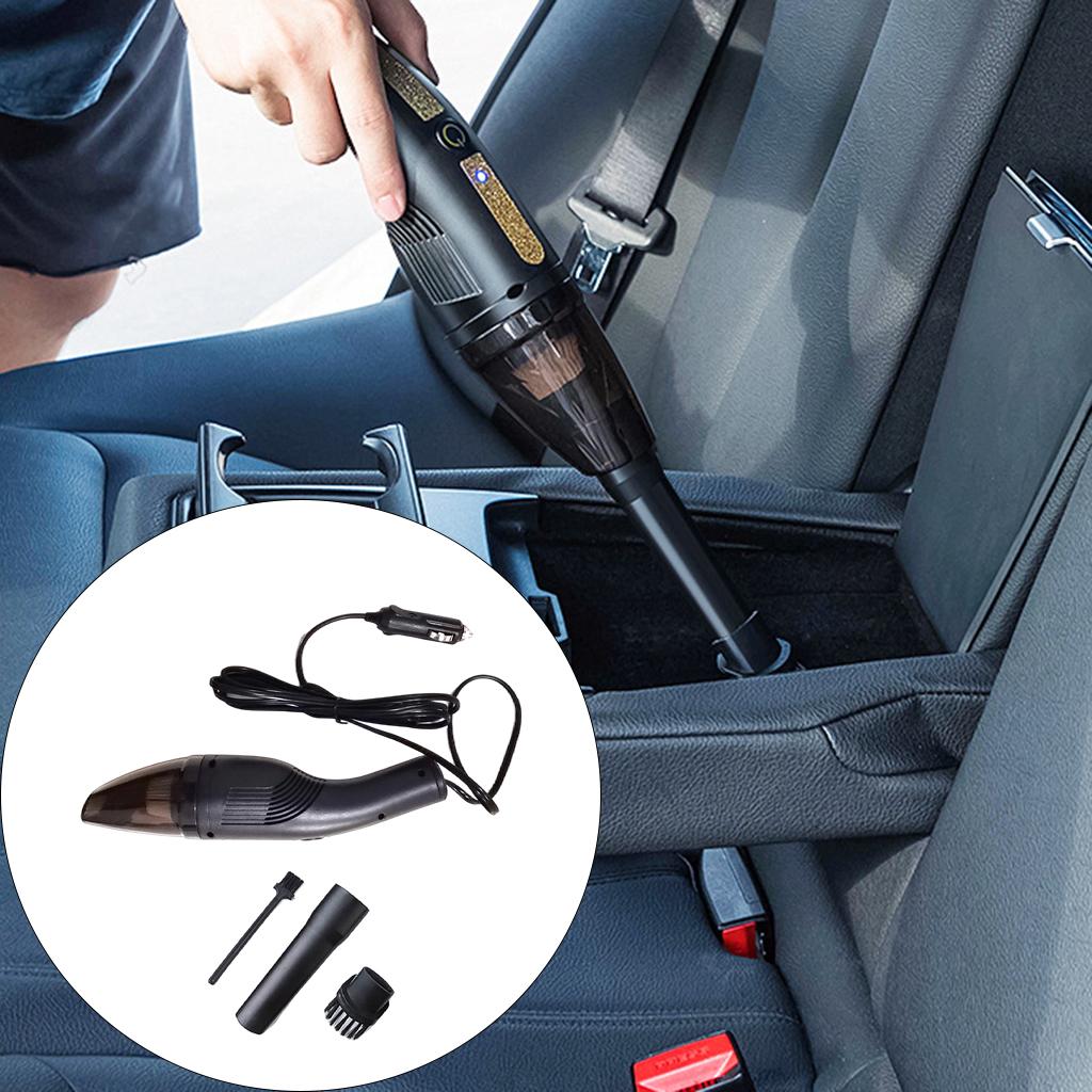 Portable Car Vacuum Cleaner Use 12000PA High Power with Long Nozzle Operate Rechargeable Handheld