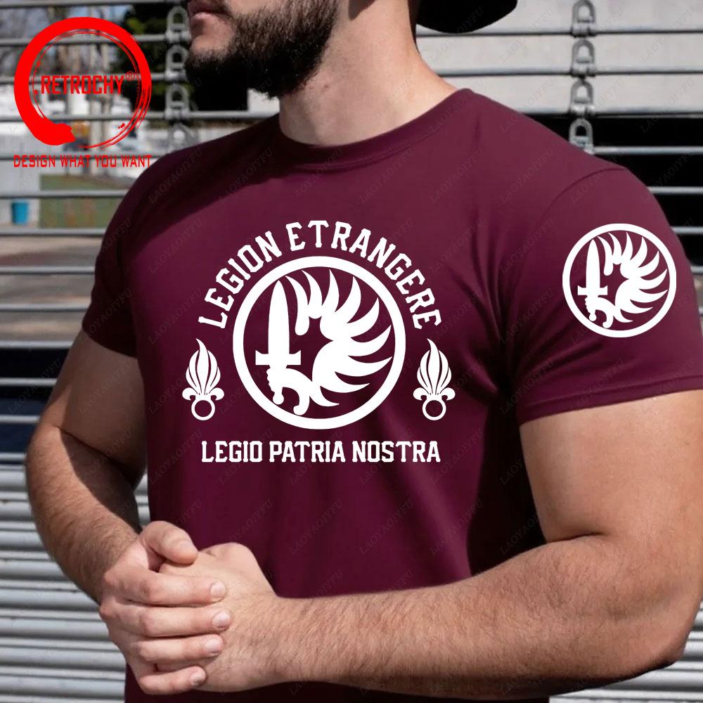 Funny Legion Etrangere TShirt Army Green T Shirts Unisex French Foreign Legion TShirts Legio Patria Nostra France Elite Tee Shirt