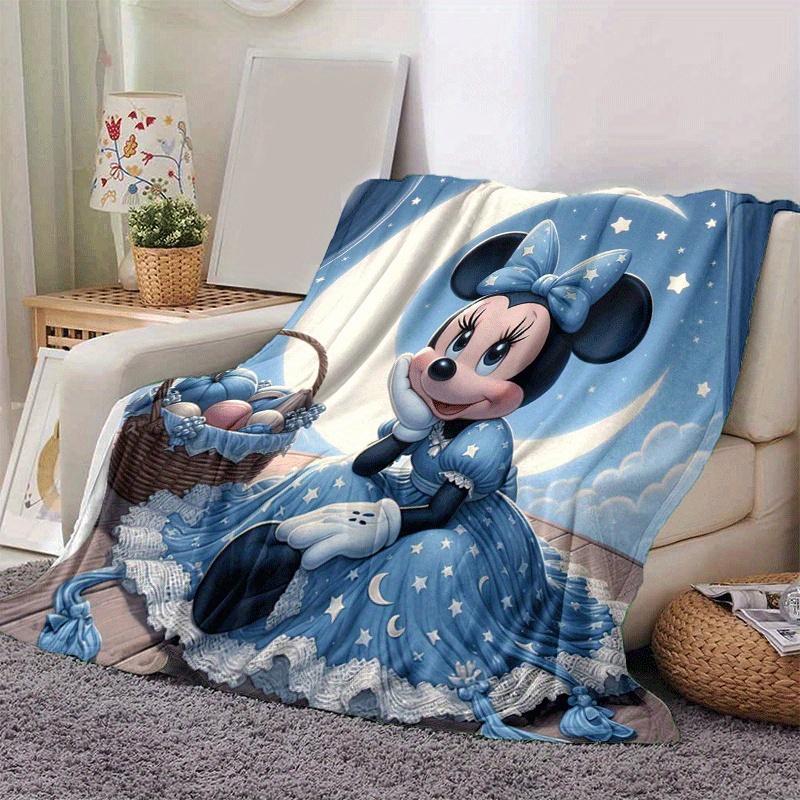 1pc Minnie Printing Blanket - Soft, All-Season Throw for Office Blanket, | Personalized Gift with Adorable Cartoon Design