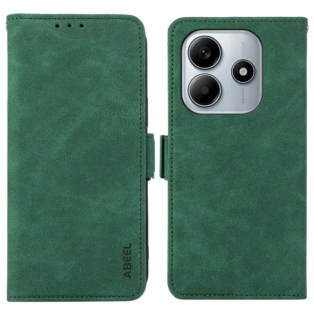 For Xiaomi Redmi Note 14 4G Case PU Leather Folio Stand View RFID Blocking Phone Cover