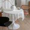 Square Lace Tablecloth White French Retro Atmosphere Table Cover Bedside Table Washing Machine Sofa Geib Soft Background Cloth