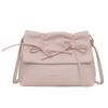 Sweet Y2K Bow Underarm bag Large Capacity Solid Tote Bag Ins PU Leather Shoulder Bag  Women