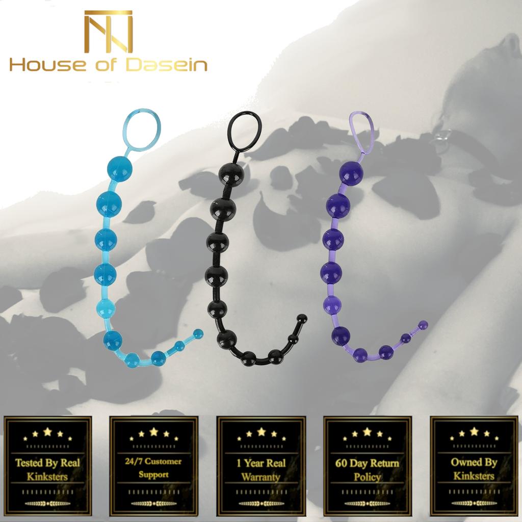 Flexible 31Cm Colourful Anal Beads String Butt Plug Anal Balls & Beads