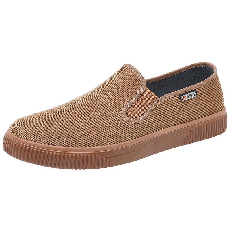 

Douyin Popular Old Beijing Corduroy Slip-On Shoes for Middle-Aged & Elderly Dad - Kitchen & Workwear Shoes 38 кофейный