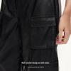 Veromoda Women's Faux Leather Moto Cargo Wide-Leg Pants
