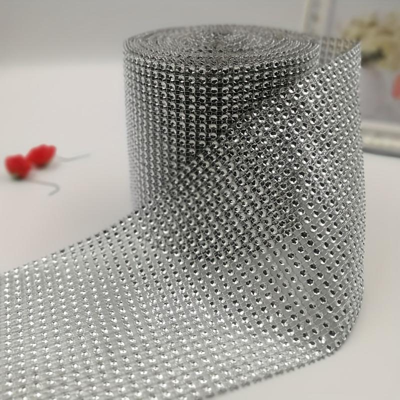 1 Yard 24 Rows Plastic Electroplated 4mm Hollow Mesh Ribbon Sparkling Curtains, Crafts, Christmas, Weddings, Party Decorations