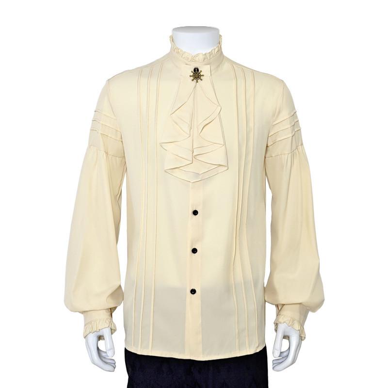 Camicia Pirata Steampunk Medievale a Maniche Lunghe per Uomo e Abbigliamento da Festa