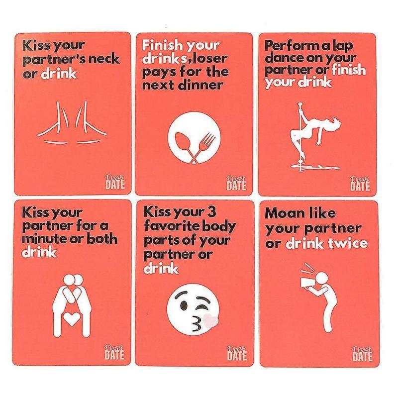 Dizzy Date Card Game For Couples Date Nights Drinking Game 100 Cards Lovers Gift