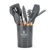 SET OF 12 KITCHEN UTENSILS IN A STAND E-6289