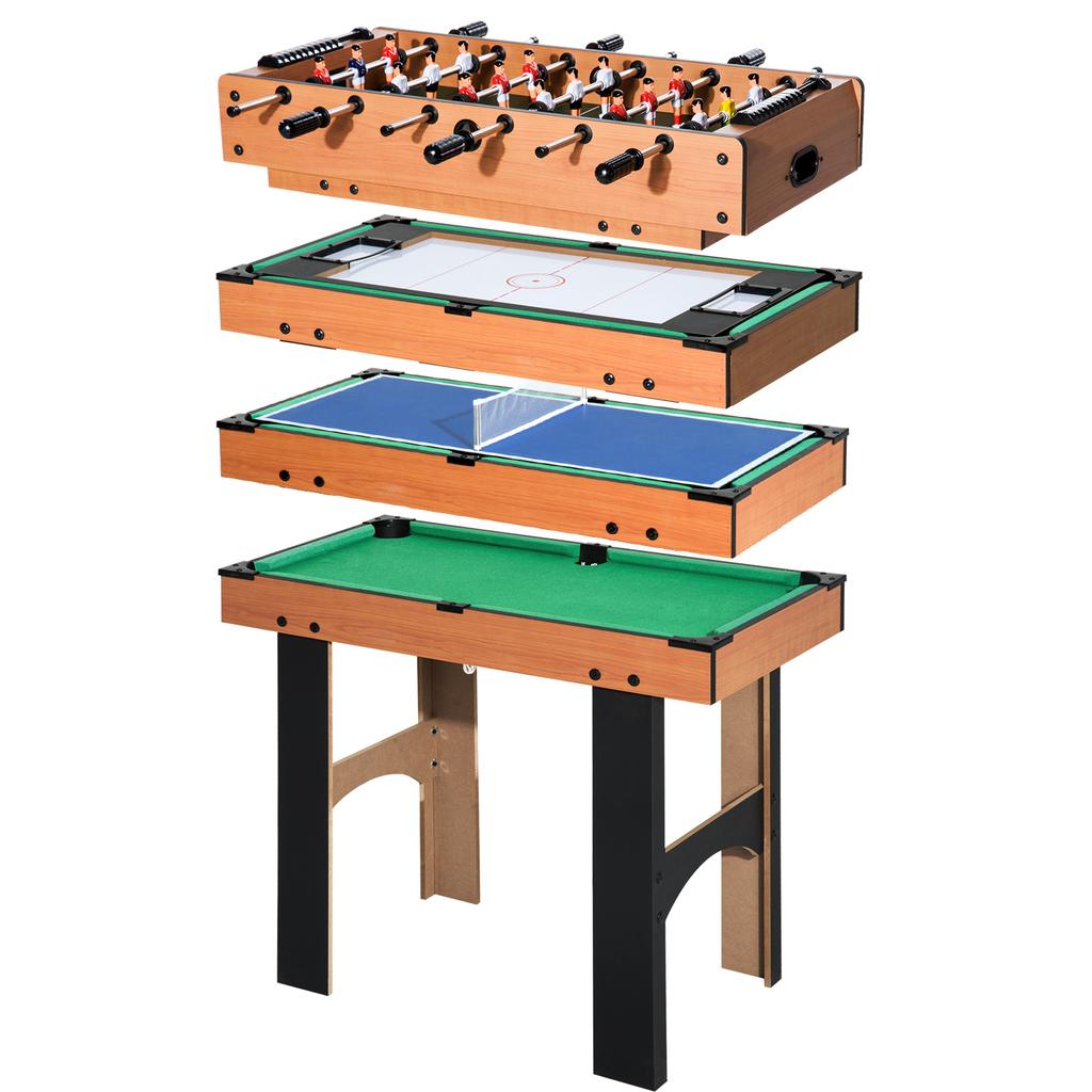 2-in-1 Foosball Table, 4-in-1 Multi-Game Table, Compact, Incl. Game Accessories, 92 X 78 X 80 Cm