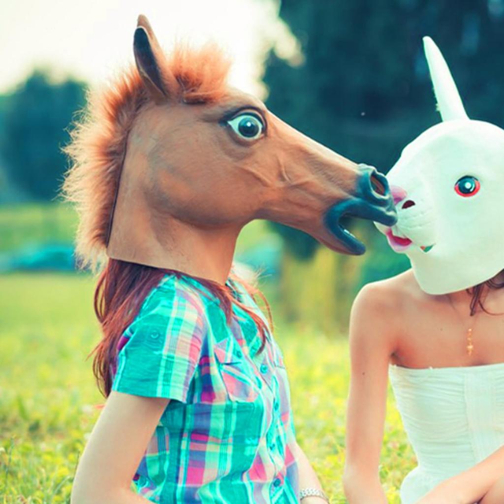 Lustiges Pferd Halloween Tier Tier Realistisch Gummi Verkleidung Cosplay Artikel [Joyasslly] Kopfbedeckung, Cosplay, Maske, Kopfbedeckung, Maske, Verkleidung, Monster,