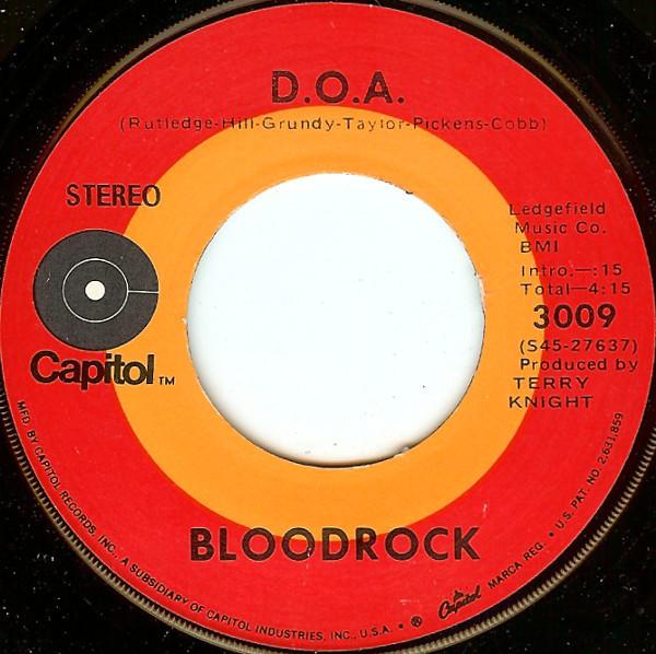 

7inch Record BLOODROCK - D.O.A. 3009 Capitol Records 1970 US Rock Used