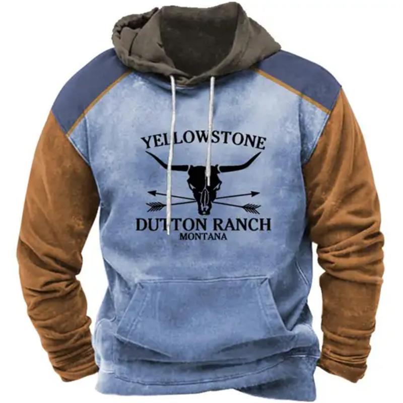 

Нові толстовки Толстовка Чоловіча толстовка Пуловер з 3D ковбойським принтом Оверсайз Чоловічі топи Чоловічий Йеллоустонський вільний вінтажний одяг Гаряче 6XL