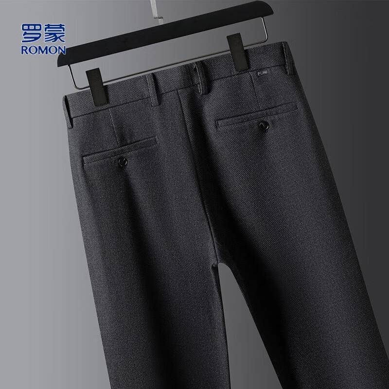 ROMON Men's Wool Blend Fleece Lined Casual Pants