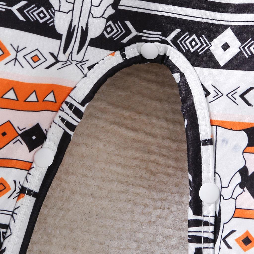 Infant Baby Boy Western Cowboy Style All-over Print Long Sleeve Jumpsuit