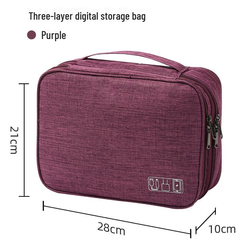 Multifunctional Travel Bag for Cables, Chargers, Power Banks, and Cosmetics