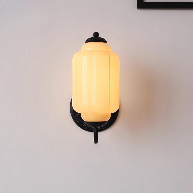 Retro  Glass Wall Lamp Fliving Room Entrance Bedroom Bedside Led Glass Vintage Brass Wall Sconce Hallway Wall Lights