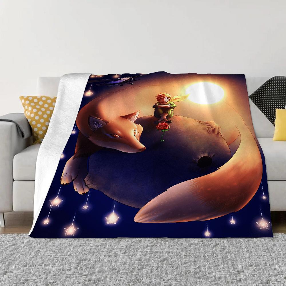Le Petit Prince Fluffy Soft Blankets & Throws Knee Blanket King Size Luxury Bedding Bed Throw Home and Decoration Knitted Plaid