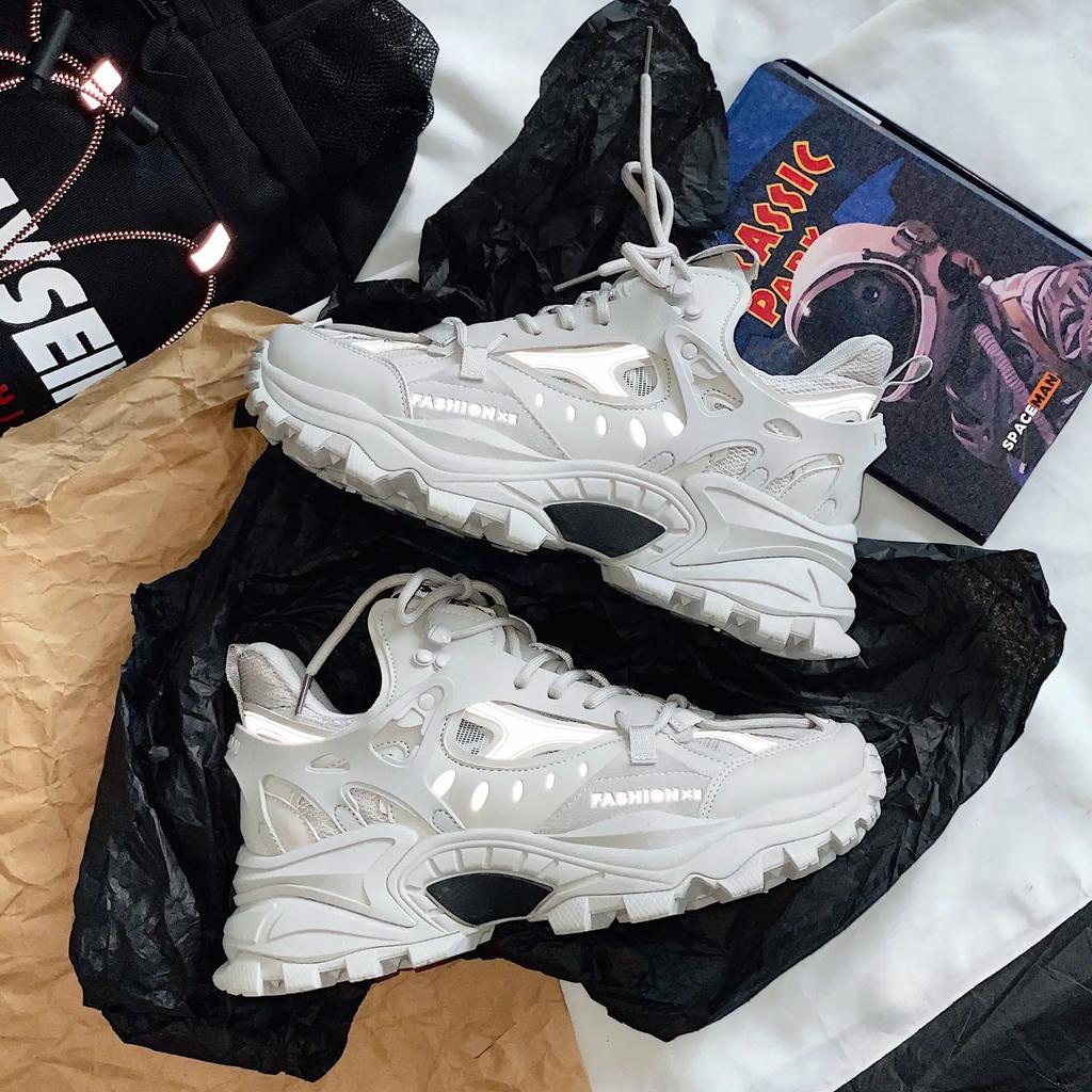 Herren Chunky Sneaker Mode Freizeitschuhe Atmungsaktiver Laufschuh Plateau Vulkanisierte Schuhe für Herren Tennisschuhe Zapatillas Hombre