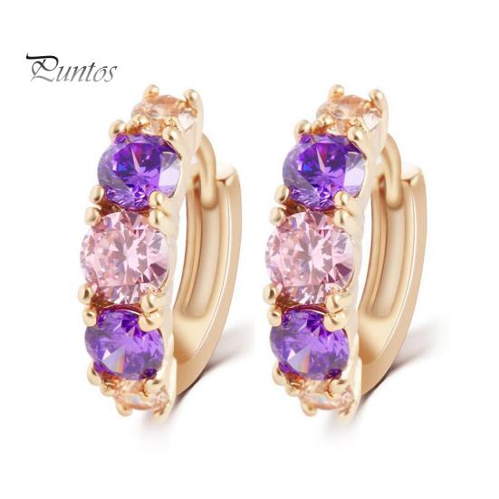 

1 пара серег-кольцев, цветные стразы, геометрические круглые золотые элегантные неаллергенные серьги для женщин и девочек, модные ювелирные изделия, подарок золотистый