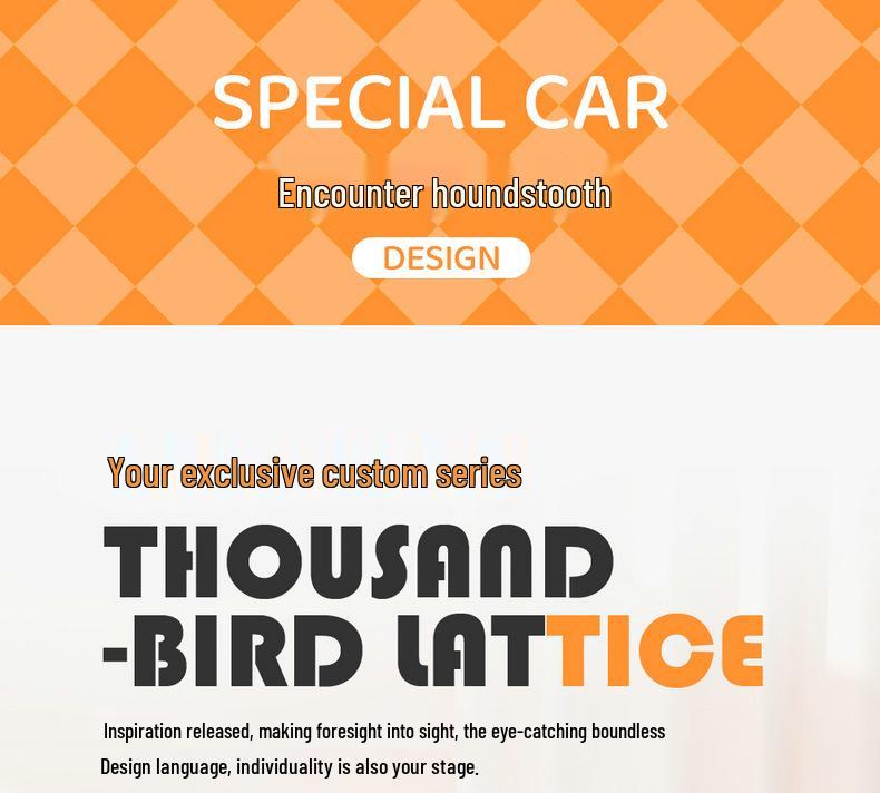 Custom Houndstooth Car Seat Cushions for BYD Seagull, 25-Year Design