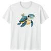 Süßes Meeresschildkröten-Illustration T-Shirt Meereswildnis Geschenk für Ihn und Sie