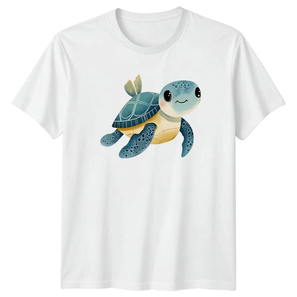 Süßes Meeresschildkröten-Illustration T-Shirt Meereswildnis Geschenk für Ihn und Sie