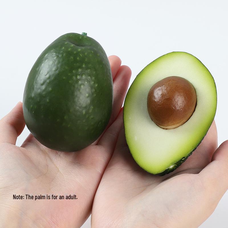 Realistic PU Avocado Half Prop for Photography