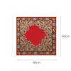 Bohemian Women Muslim Hijab Bandana 90*90cm Print Silk Headkerchief Satin Square Scarf  Office